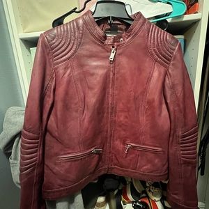 Black Rivet red leather jacket